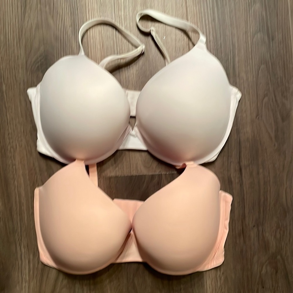 2 36DDD Pink Victoria’s Secret White and Pink
